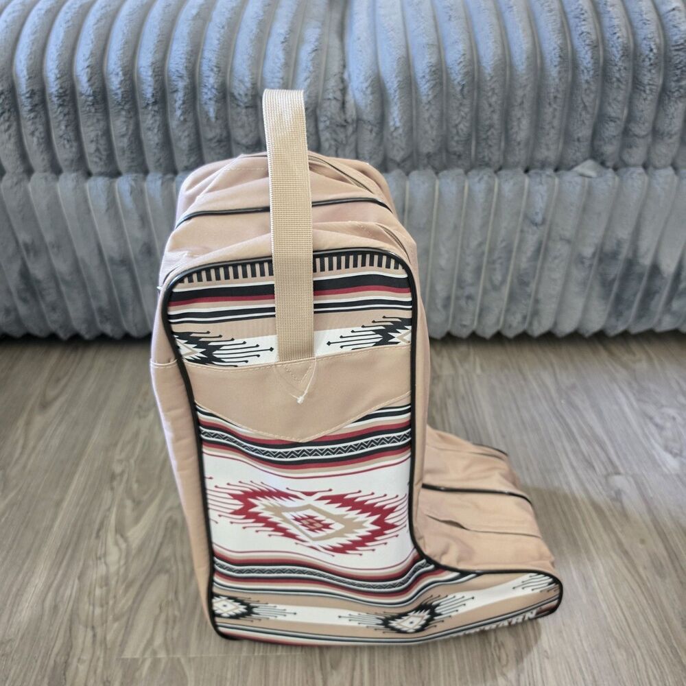 Boot Barn Southwest Aztec Print Western Cowboy Boot Bag Travel Storage Case NWOT